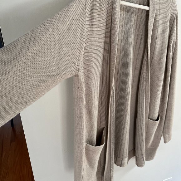 Carve Designs Tan Long Sweater with Pockets - Picture 2 of 2